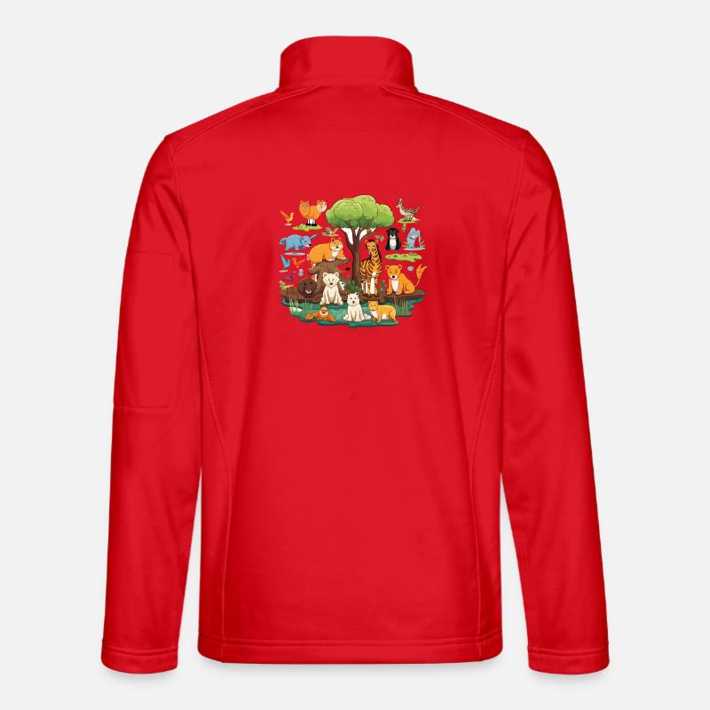 Tierwald Safari Collage Unisex Softshelljacke