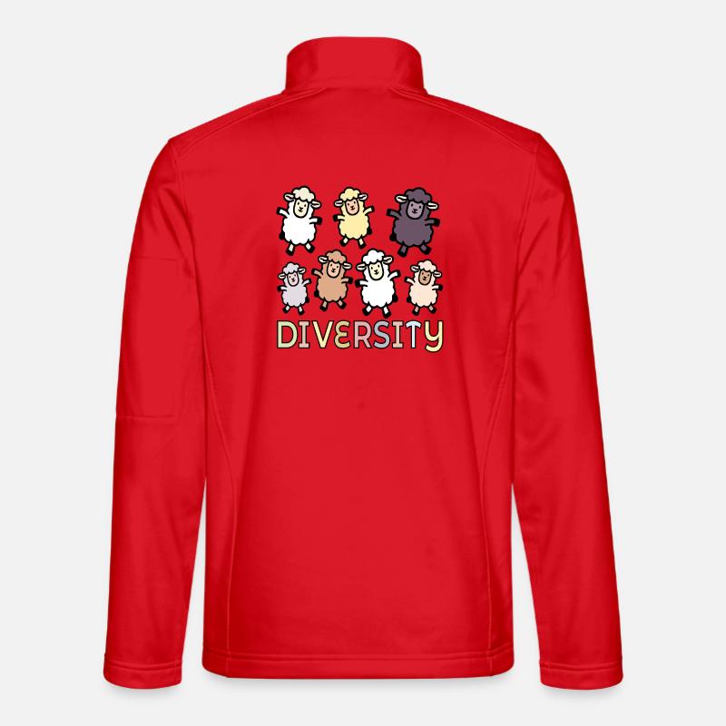 Diversity Sheep Inclusion - Unisex Softshell Jacket - red