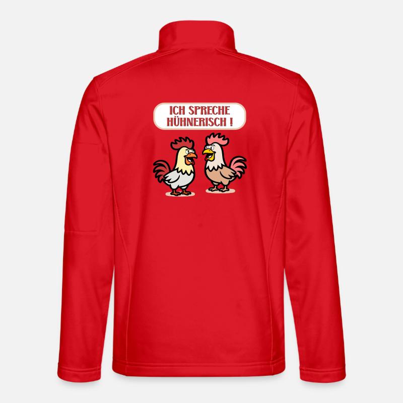 Chickens Language Poultry - Unisex Softshell Jacket - red