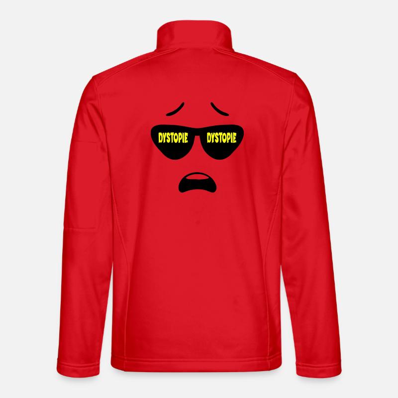 Facial Expression Dystopia Future - Unisex Softshell Jacket - red