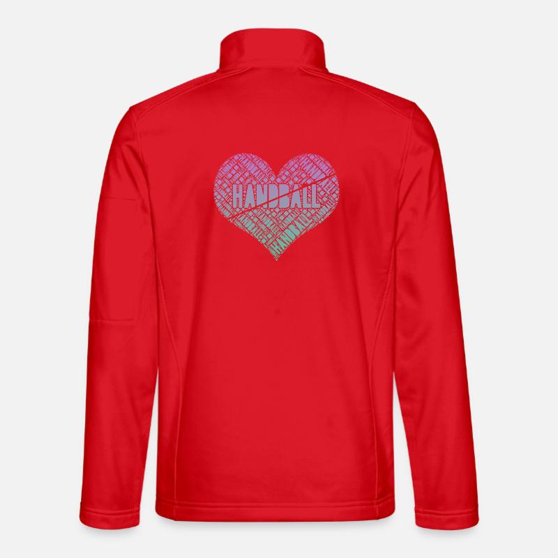 Handball Herz - Unisex Softshelljacke - Rot