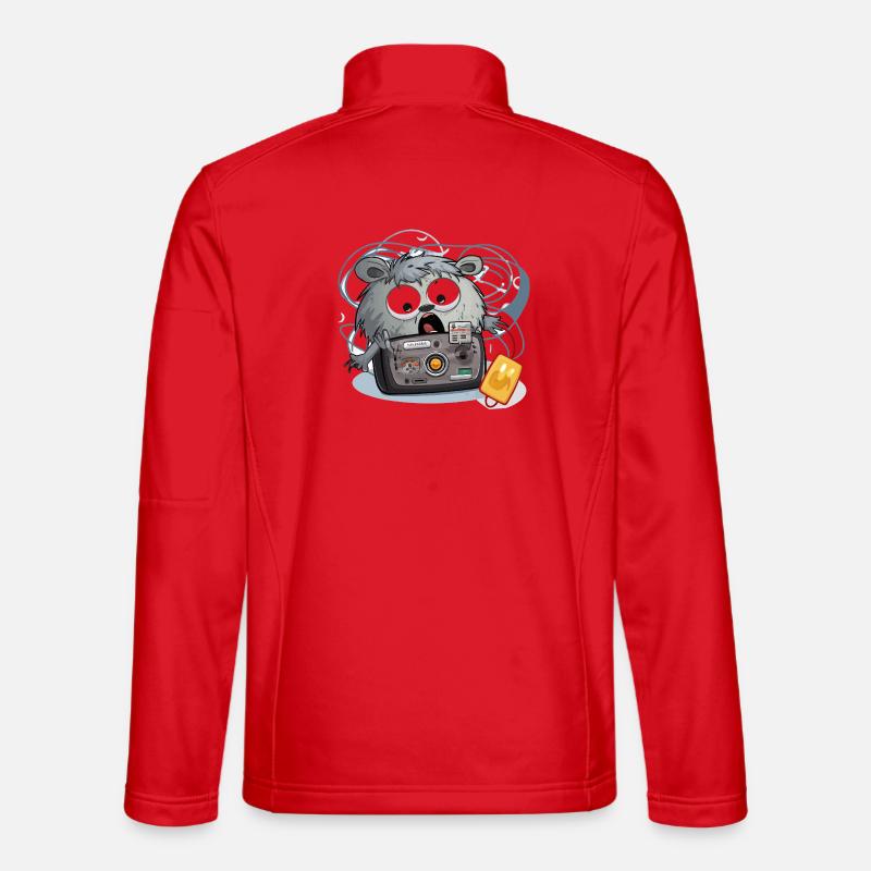 Camera Panda Chaos - Unisex Softshell Jacket - red