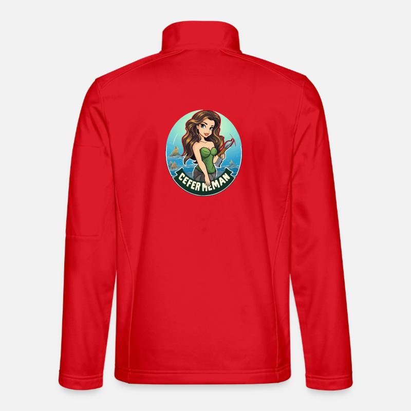 Motif de l’insigne d’héroïne de mer - Veste en tissu softshell Unisexe - rouge