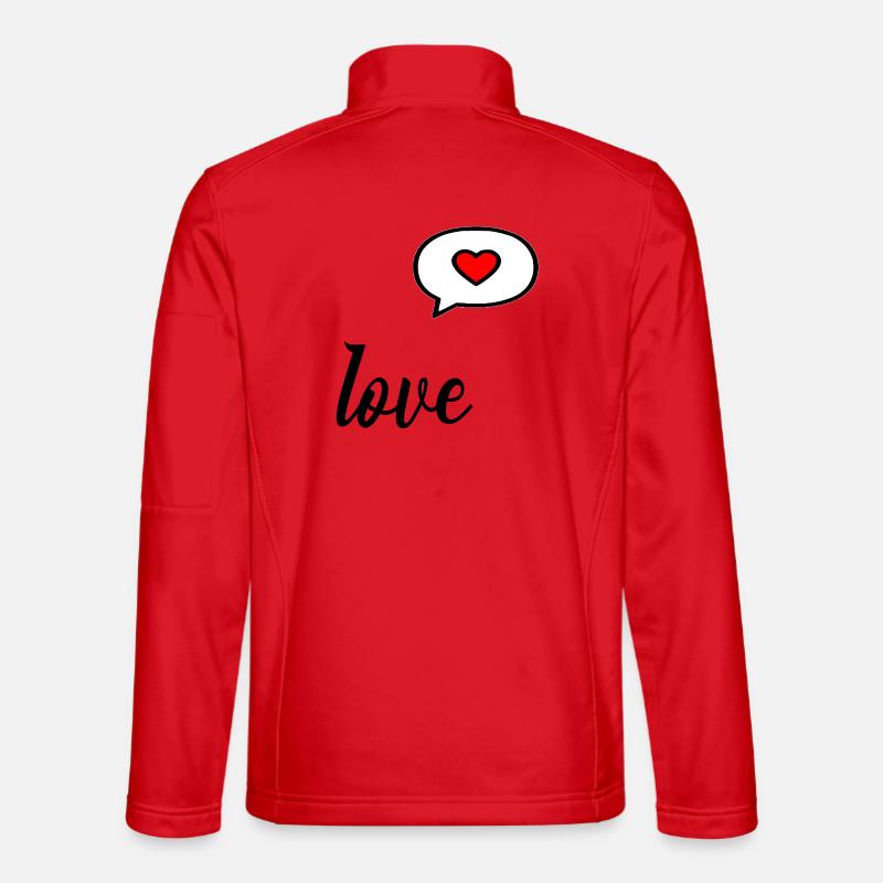 Cœur d’amour de la Saint-Valentin Veste en tissu softshell Unisexe