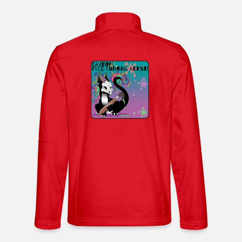 Attention: Freelance Running Artist - Unisex Softshell Jacket - red