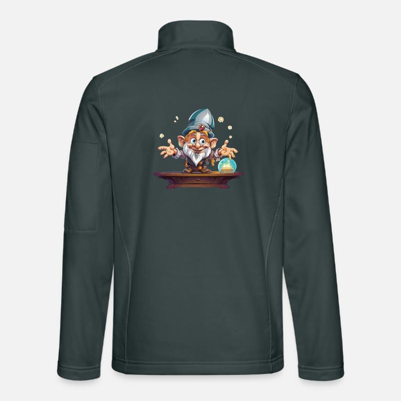 Magicien gnome avec boule de cristal Veste en tissu softshell Unisexe