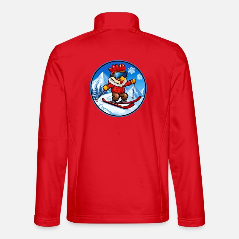 Chicken Ski - Unisex Softshell Jacket - red