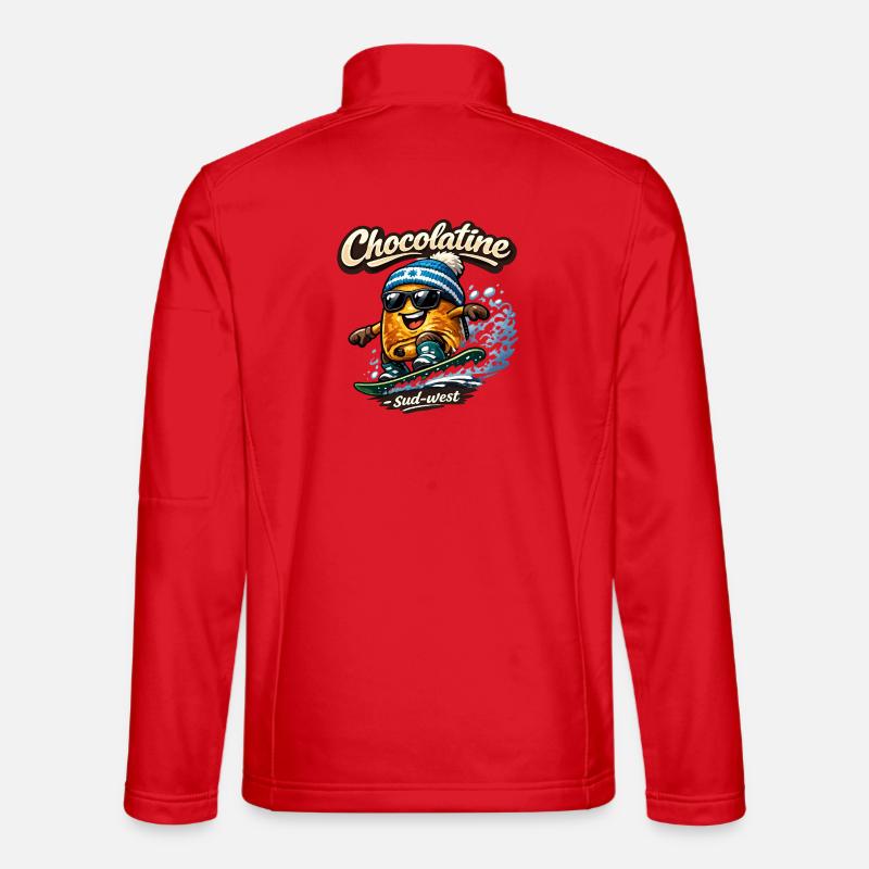 Chocolatine-Snowboard - Unisex Softshelljacke - Rot