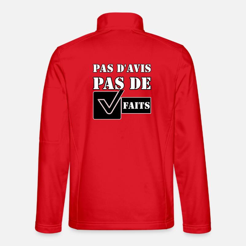 PAS D'AVIS. PAS DE FAITS. - Veste en tissu softshell Unisexe - rouge