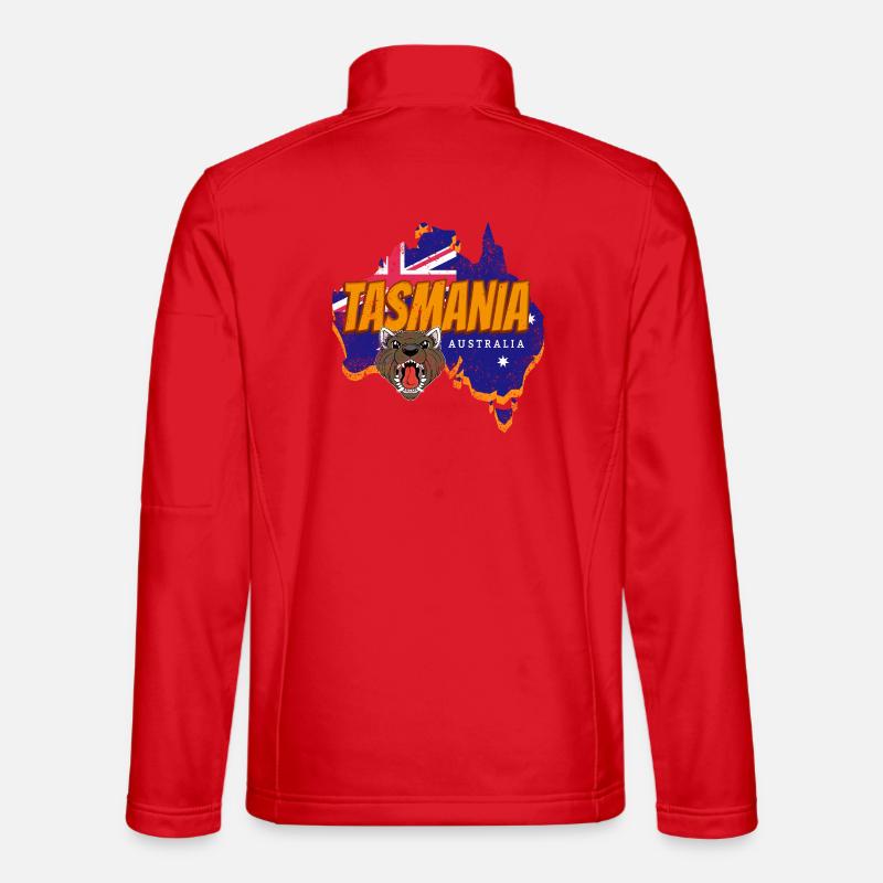 Tasmania Australia Map and Flag Souvenir Unisex Softshell Jacket