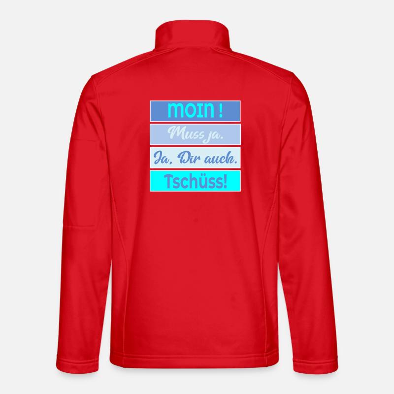 Plauderei Moin Tschüss - Unisex Softshelljacke - Rot