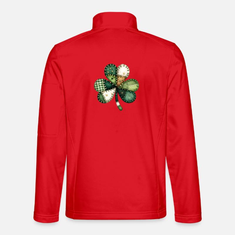 Jour de la Saint-Patrick du trèfle Veste en tissu softshell Unisexe