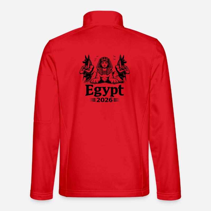 Sphinx Cleopatra Anubis Egypt 2026 Mysticism - Unisex Softshell Jacket - red