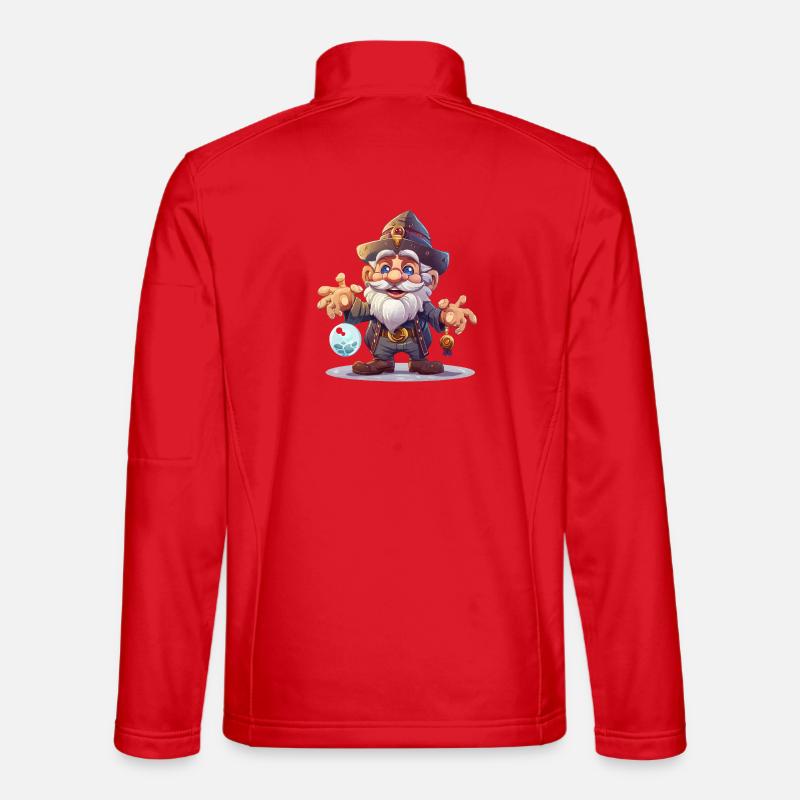 Wichtel-Zauberwald Leuchtkugel-Magier - Unisex Softshelljacke - Rot