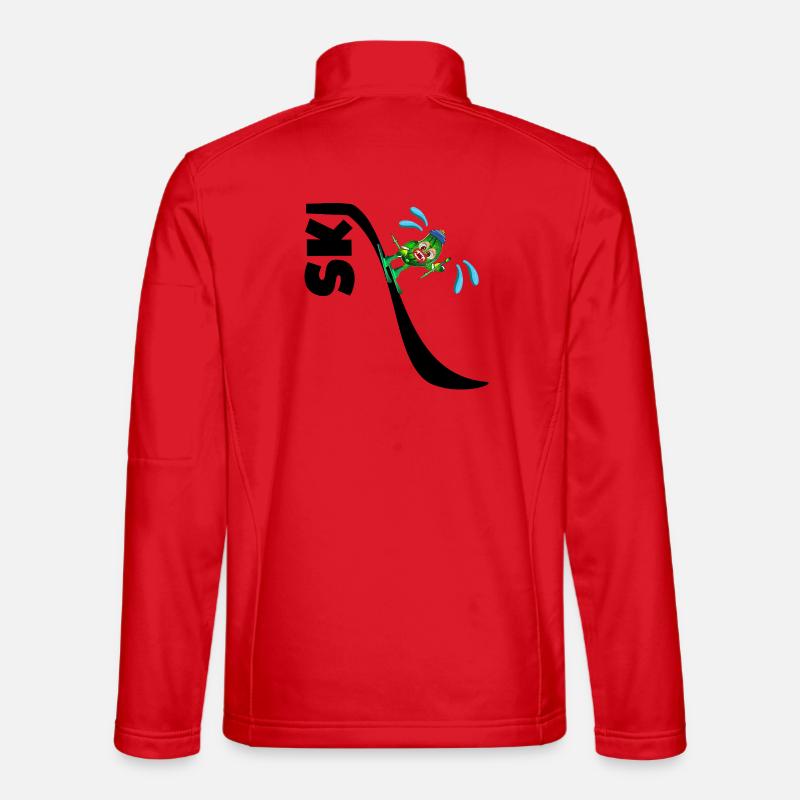 Kids Skiing Pickles - Unisex Softshell Jacket - red