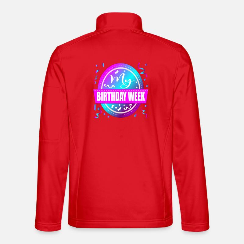 My Birthday Week Celebration - Unisex Softshell Jacket - red