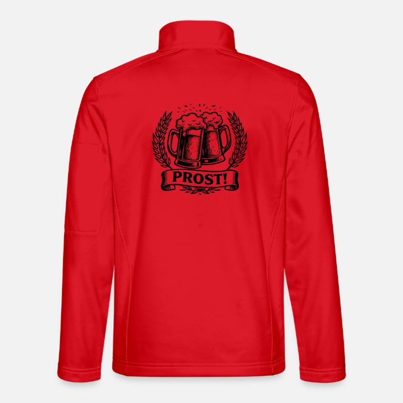 Cheers beer mugs laurel wreath - Unisex Softshell Jacket - red
