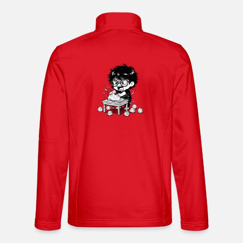 Child Anger Zerrissen Buchstudien Unisex Softshelljacke