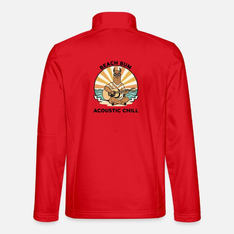 Llama Beach Bum Akustik-Chill-Gitarre - Unisex Softshelljacke - Rot