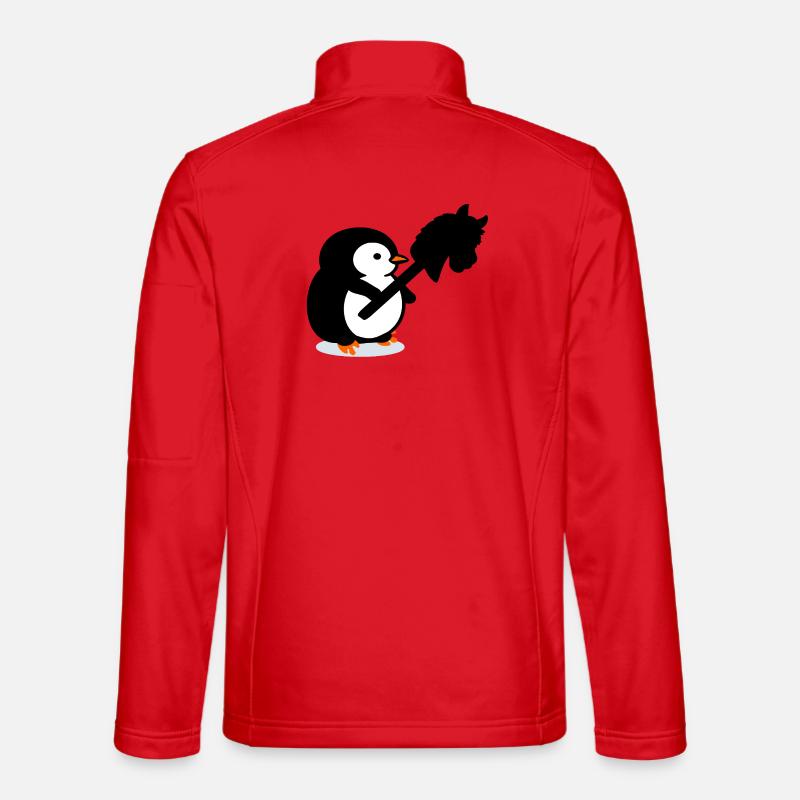 Hobby Horsing Kinder Pinguin - Unisex Softshelljacke - Rot
