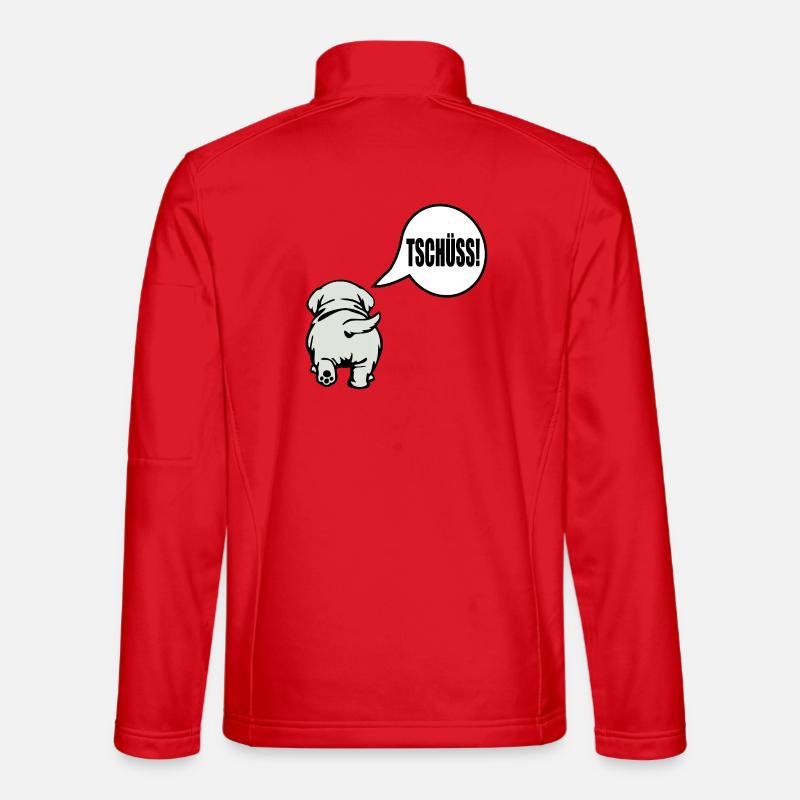 Hunde Abschied Tschüss - Unisex Softshelljacke - Rot