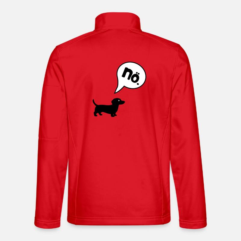 Dackel Charakter - Unisex Softshelljacke - Rot