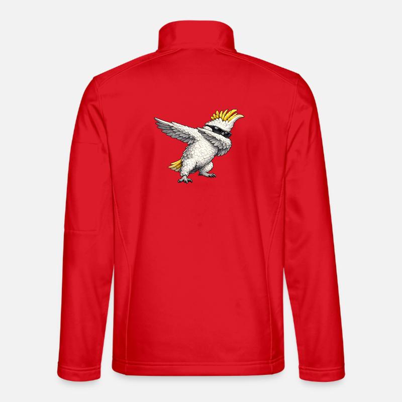 Dabbing Kakadu - Unisex Softshelljacke - Rot