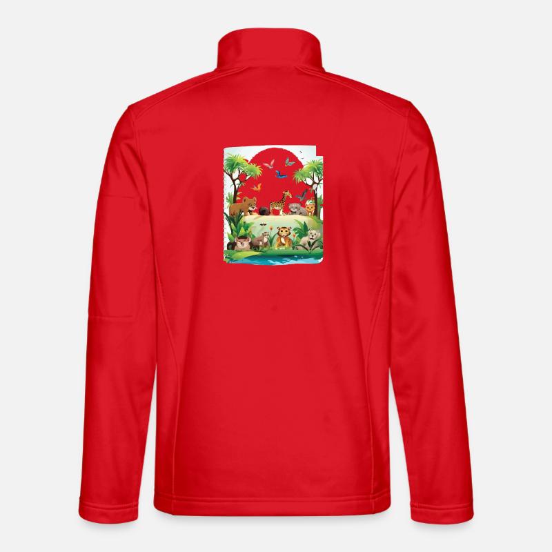 Jungle Tierwelt Safari - Unisex Softshelljacke - Rot