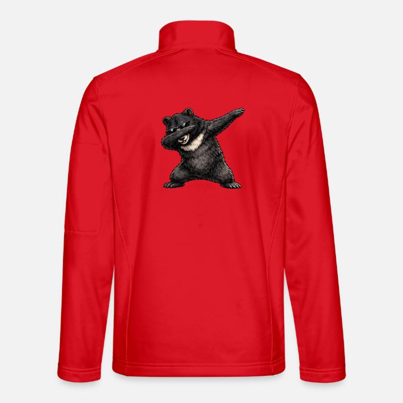 Dabbing Schwarzbär - Unisex Softshelljacke - Rot
