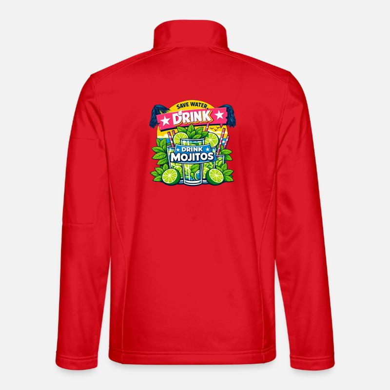 Sauvez l'eau, buvez Mojitos - Veste en tissu softshell Unisexe - rouge