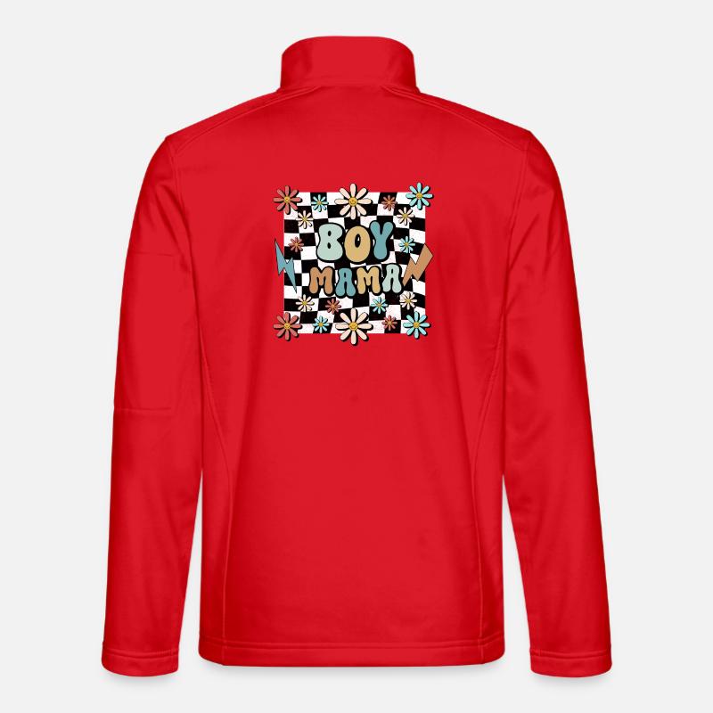 Boy Mama Blumen Muster Mutter Schwangerschaft Unisex Softshelljacke