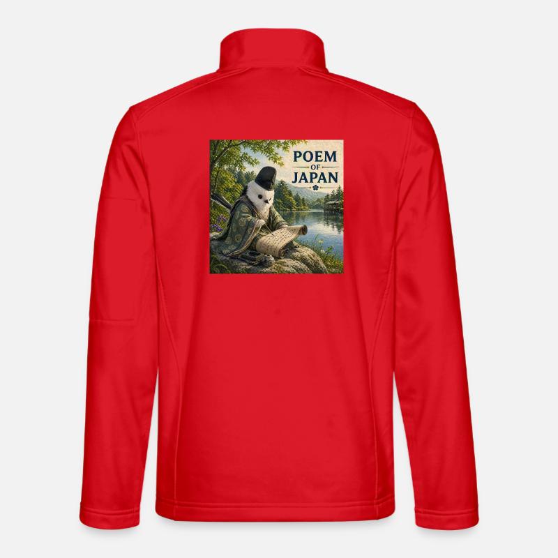 Japanischer Shima Enaga Dichtervogel - Unisex Softshelljacke - Rot