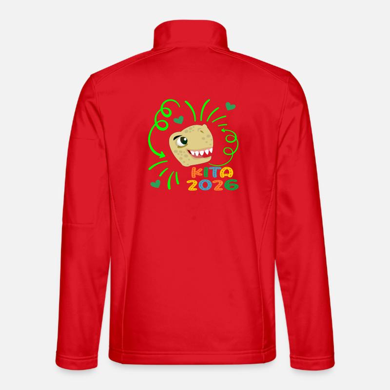 Dinosaurier Kita 2026 - Unisex Softshelljacke - Rot