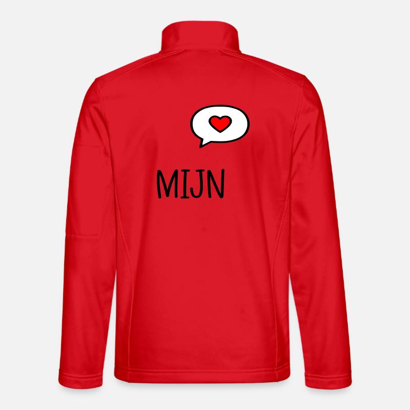 Beziehungsherz – Englisch My - Unisex Softshelljacke - Rot