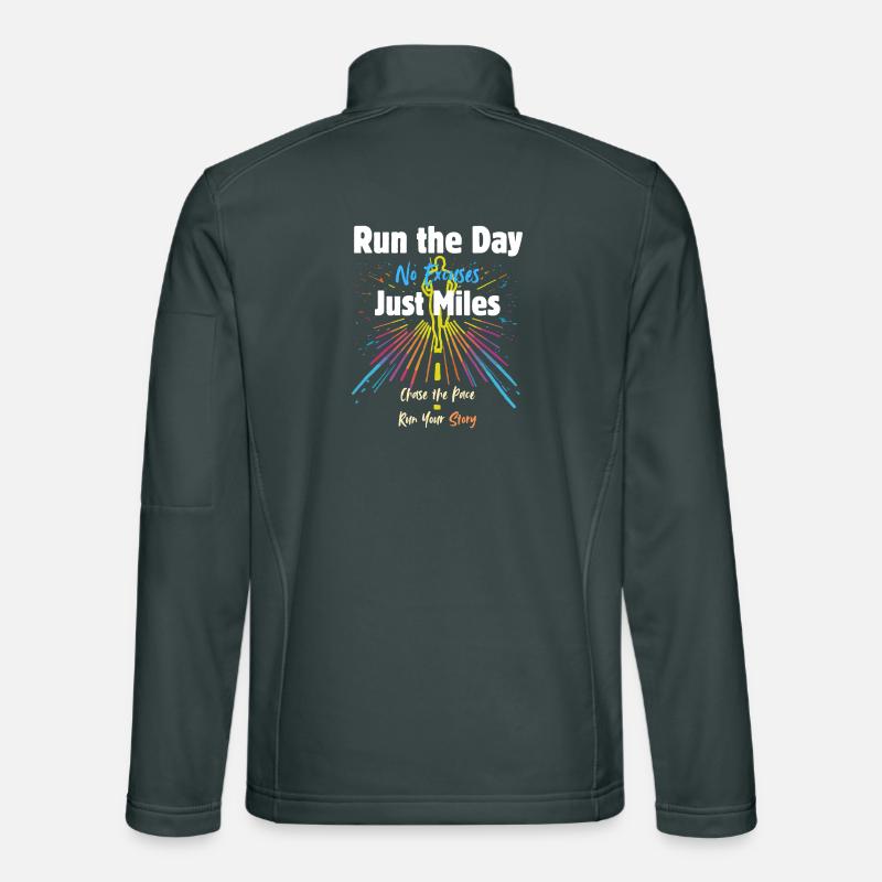 Run - Running The Day No Excuses Runner Motivation Unisex Softshell Jacket