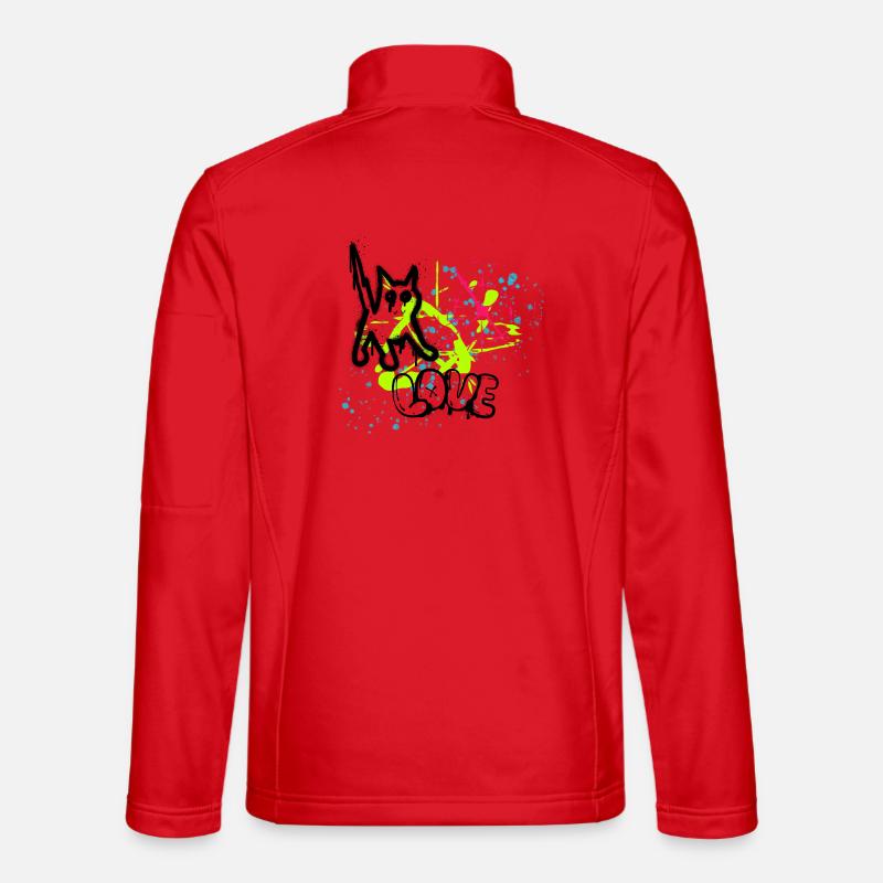 Motif de projections de graffiti néon Veste en tissu softshell Unisexe