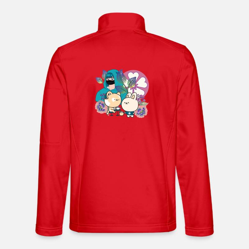Groupe d’anime dans Mask with Cochlear Implant Art Veste en tissu softshell Unisexe