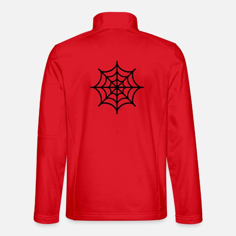 Spinnennetz Spinne - Unisex Softshelljacke - Rot