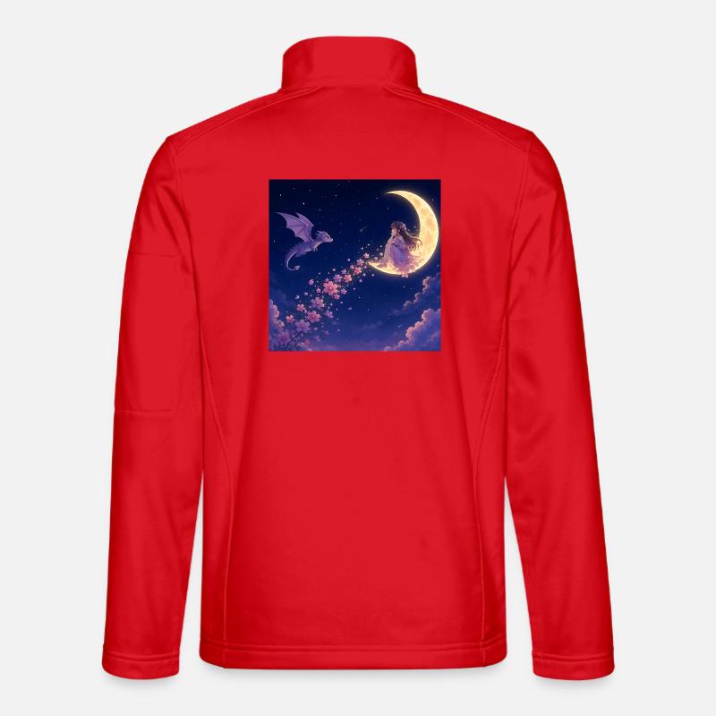 Mondlicht Drachenblüte - Unisex Softshelljacke - Rot