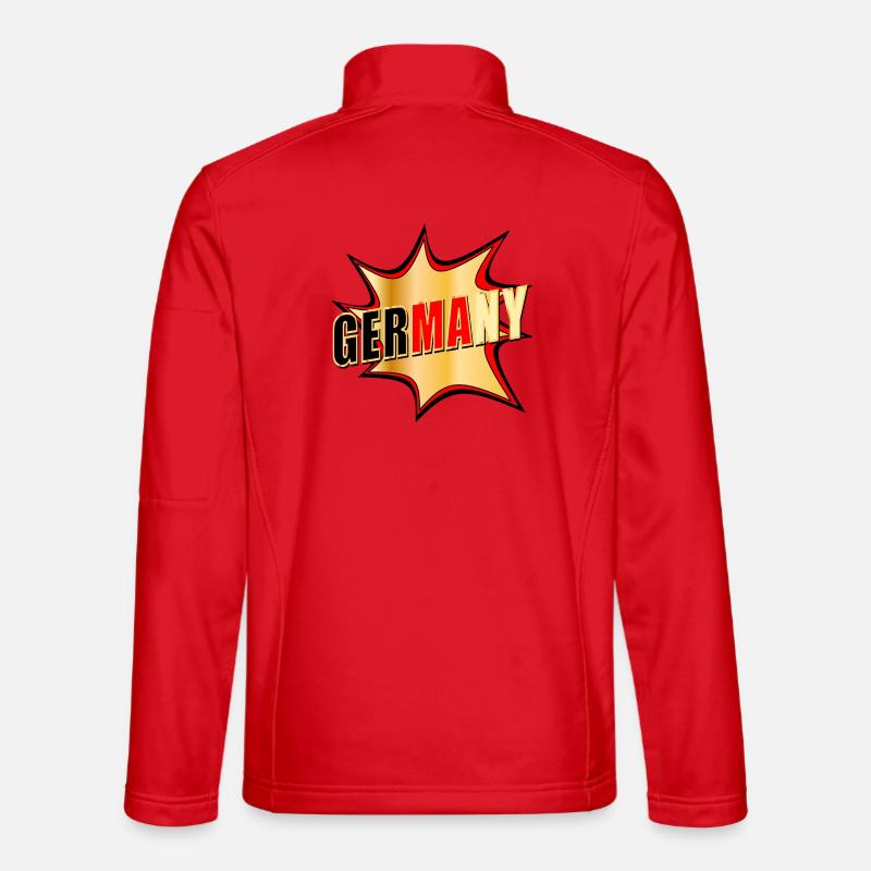 Germany Popart - Unisex Softshell Jacket - red