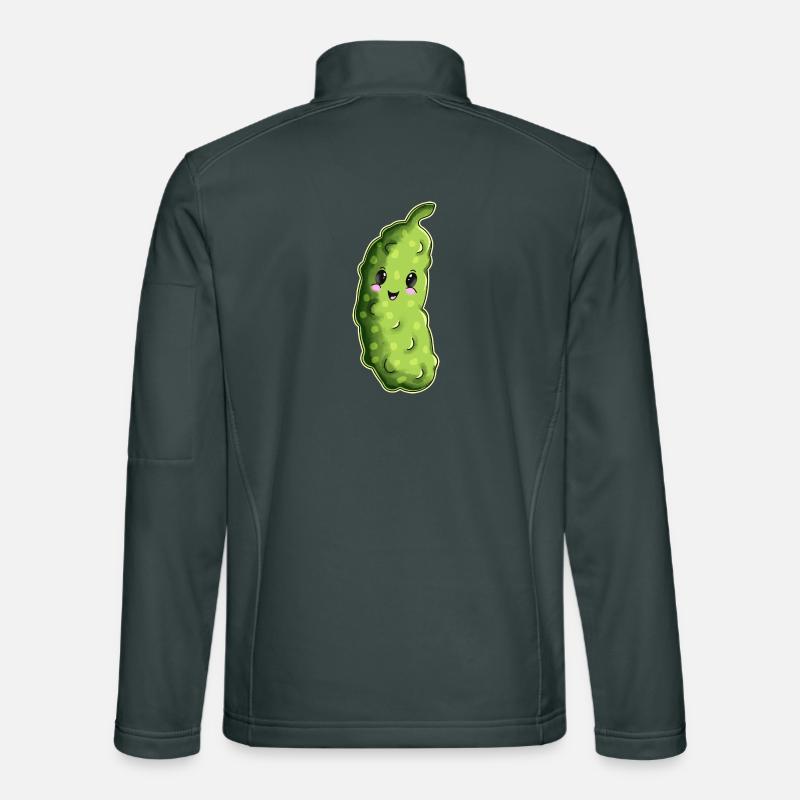 Kuschelige Gurke Cartoon Unisex Softshelljacke