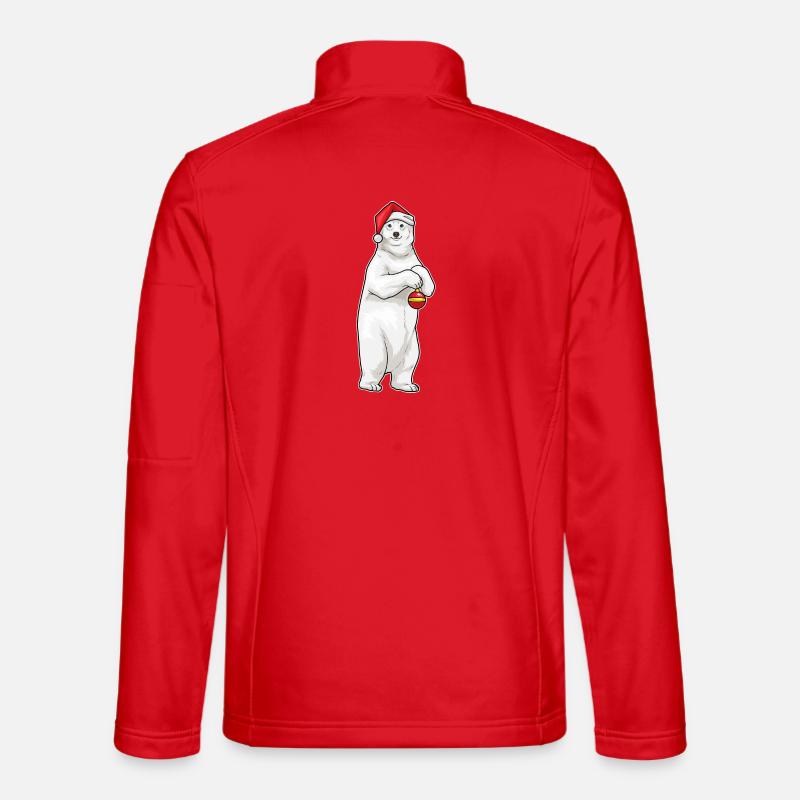 Eisbär Weihnachten Weihnachtskugel - Unisex Softshelljacke - Rot