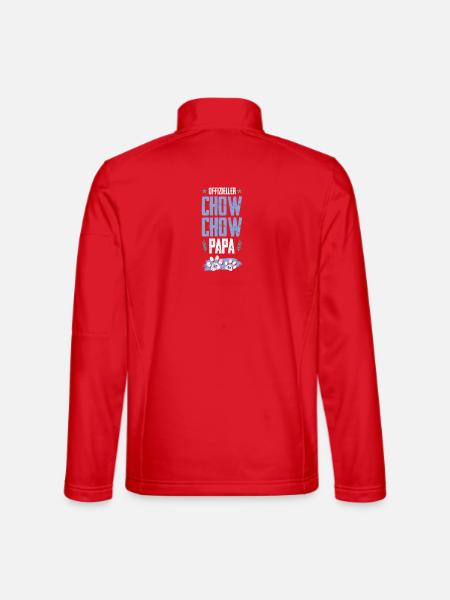 Chow Chow Chiens Papa - Veste en tissu softshell Unisexe - rouge