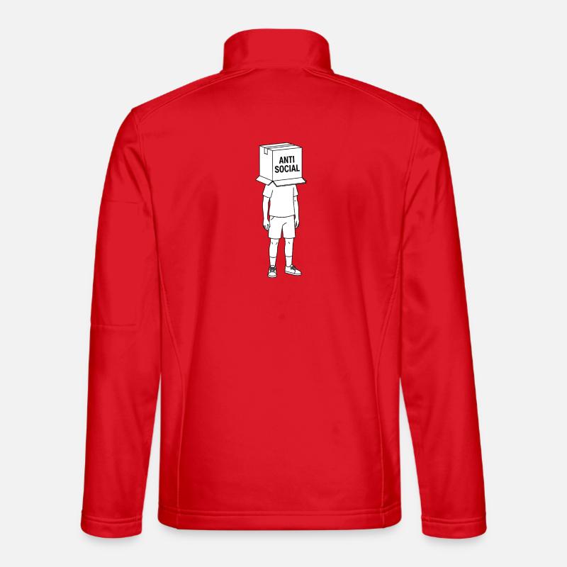 Anti Social Box Art Tee - Unisex Softshell Jacket - red