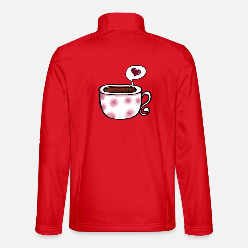 Kaffee Love I Kaffeetasse Comic I Geschenk Unisex Softshelljacke