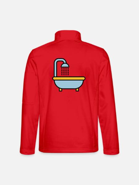 bathtub - Unisex Softshell Jacket - red - Back