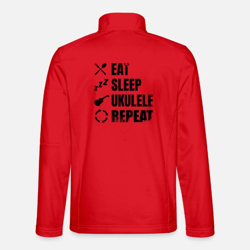 Ukulele Liebe - Unisex Softshelljacke - Rot