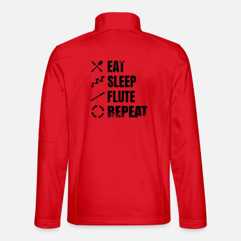 Flötenspruch - Unisex Softshelljacke - Rot