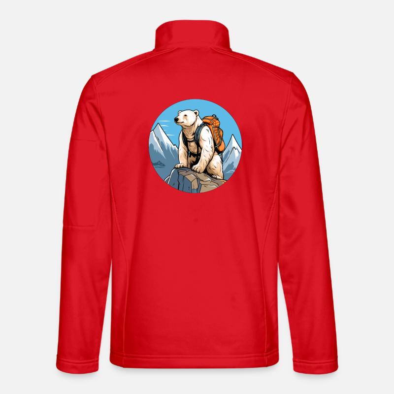 Eisbären Bergsteiger / Wandern Eisbär - Unisex Softshelljacke - Rot