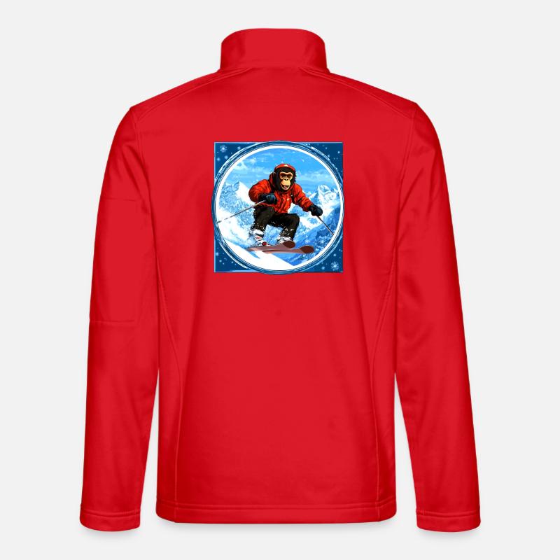 Ski Monkey - Unisex Softshell Jacket - red